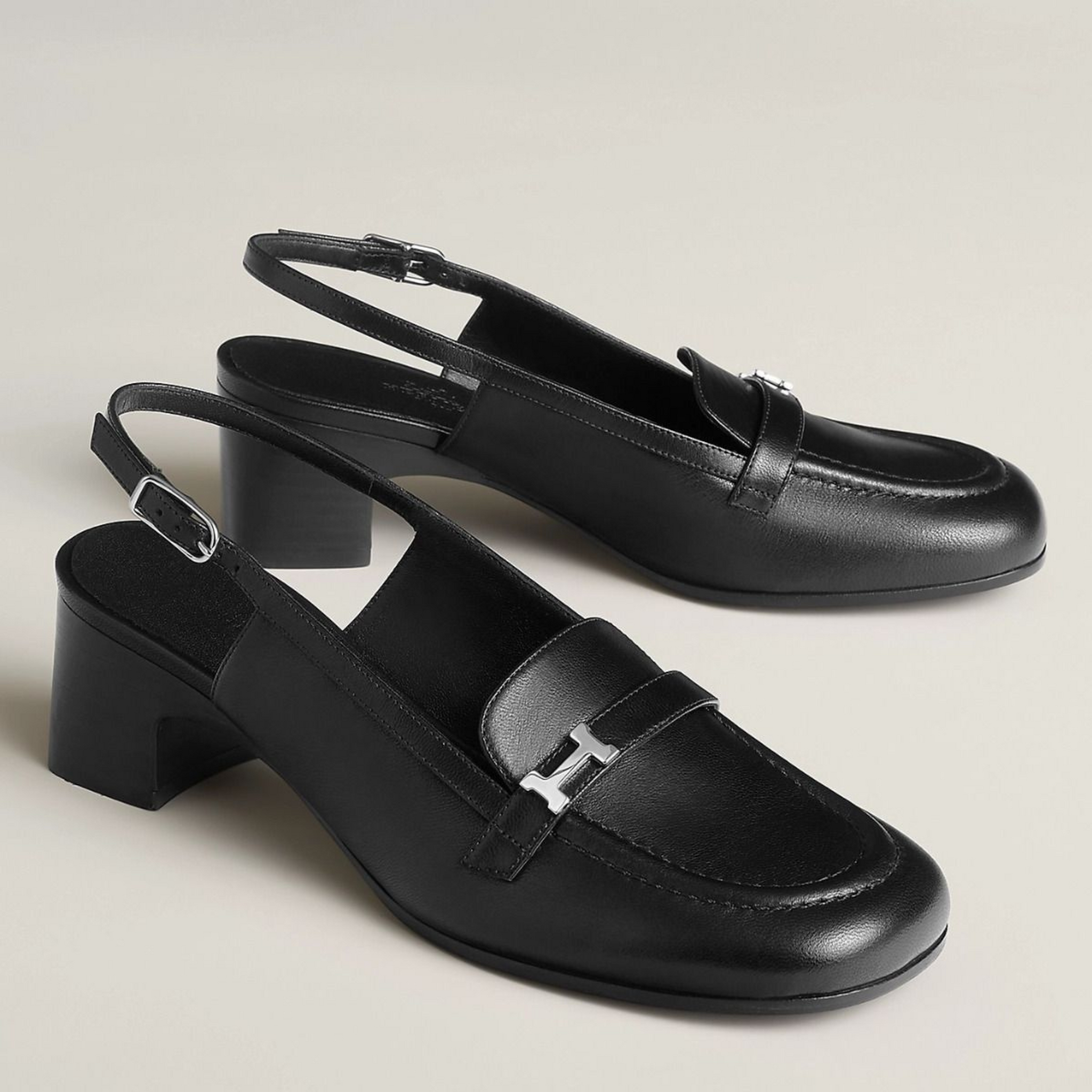 Hermes Infinie 50 Pumps - Black