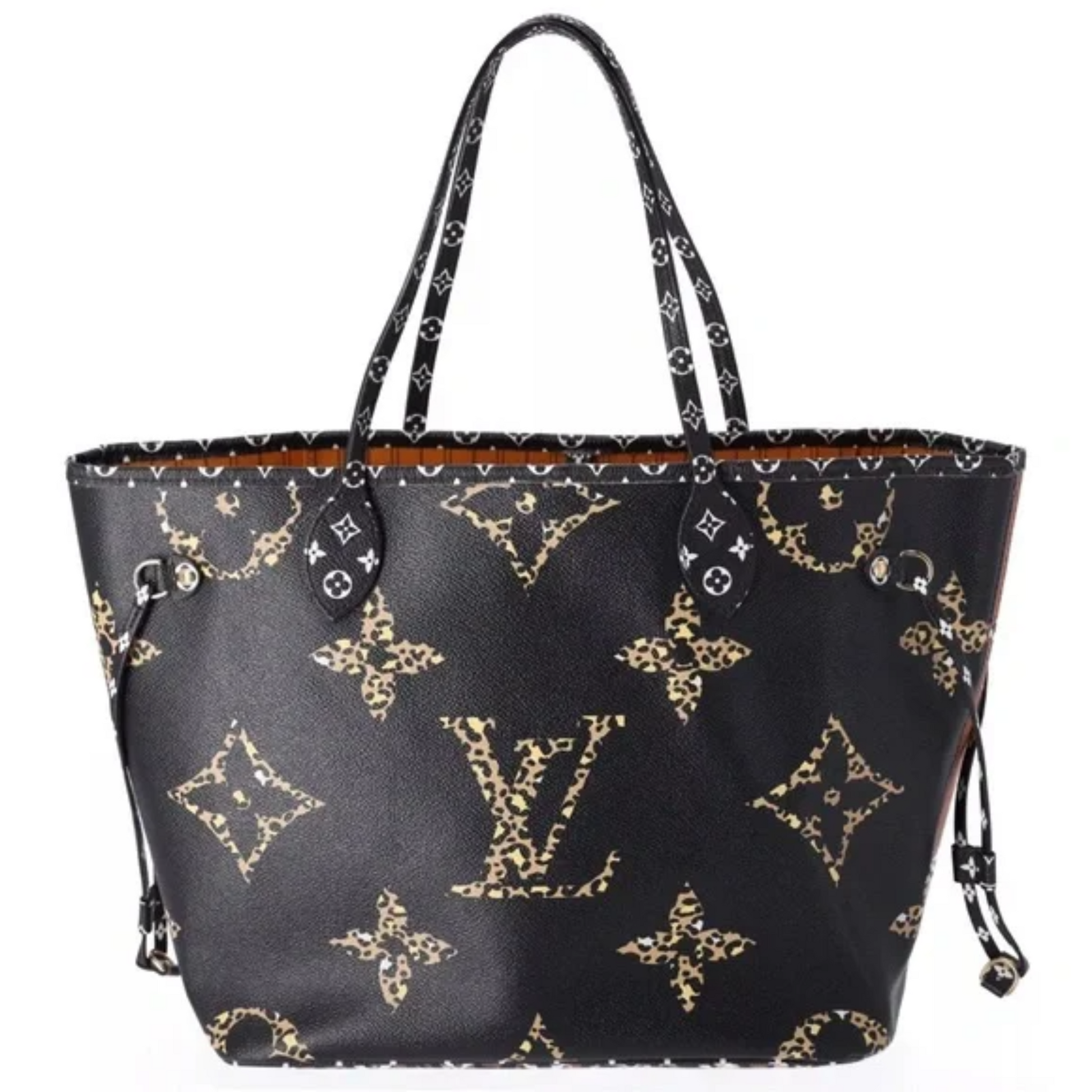 Louis Vuitton Giant Jungle Neverfull MM Tote Bag - Black and Brown