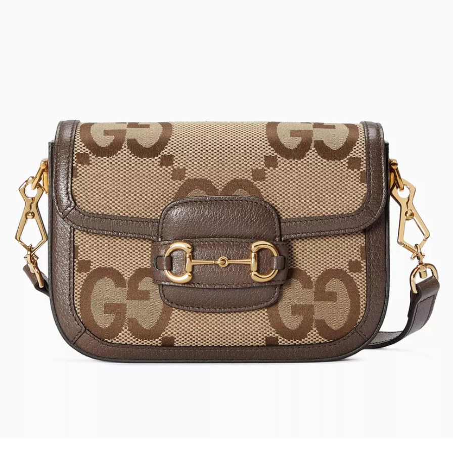Gucci Horsebit 1955 Jumbo GG Mini Crossbody Bag – Brown