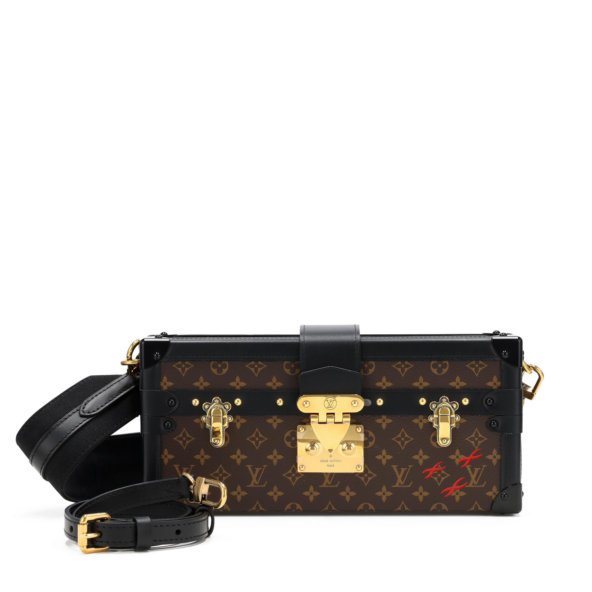 Louis Vuitton Petite Malle East West Trunk Bag - Brown