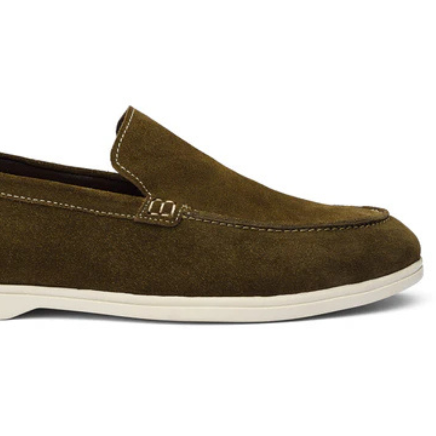 Loro Piana Summer Walk Suede Loafers - Warm Gray (MD84)