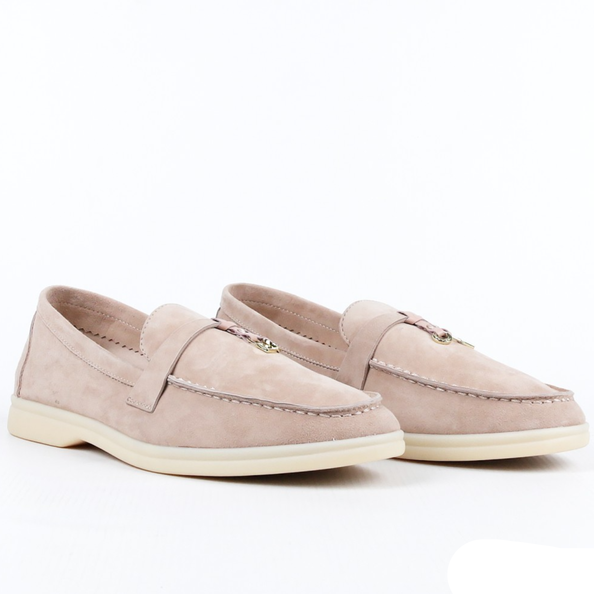 Loro Piana Summer Walk Suede Loafers - Light Camel (030)