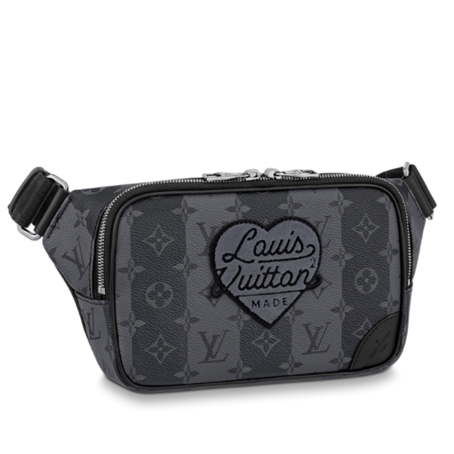 Louis Vuitton x NIGO Monogram Eclipse LV Heart Sling Bag - Black