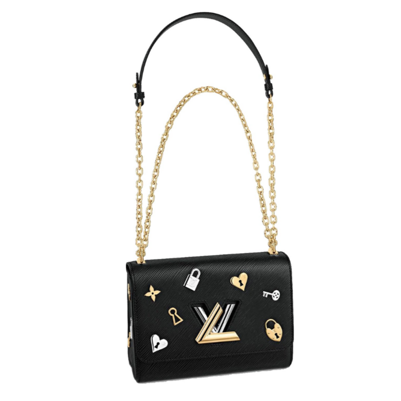 Louis Vuitton Epi Love Lock Twist MM Shoulder Bag - Black