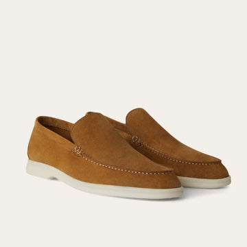 Loro Piana Summer Walk Suede Loafer - Tan (HD96)