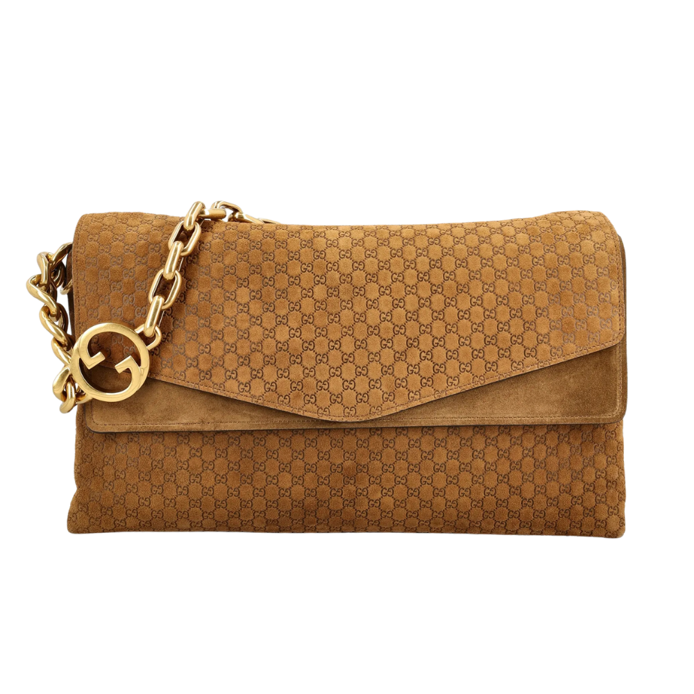 Gucci Large GG Chain Shoulder Bag – Brown