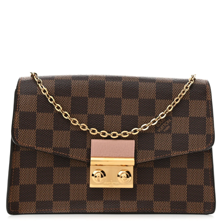 Louis Vuitton Damier Ebene Croisette Chain Wallet Bag - Dark Brown