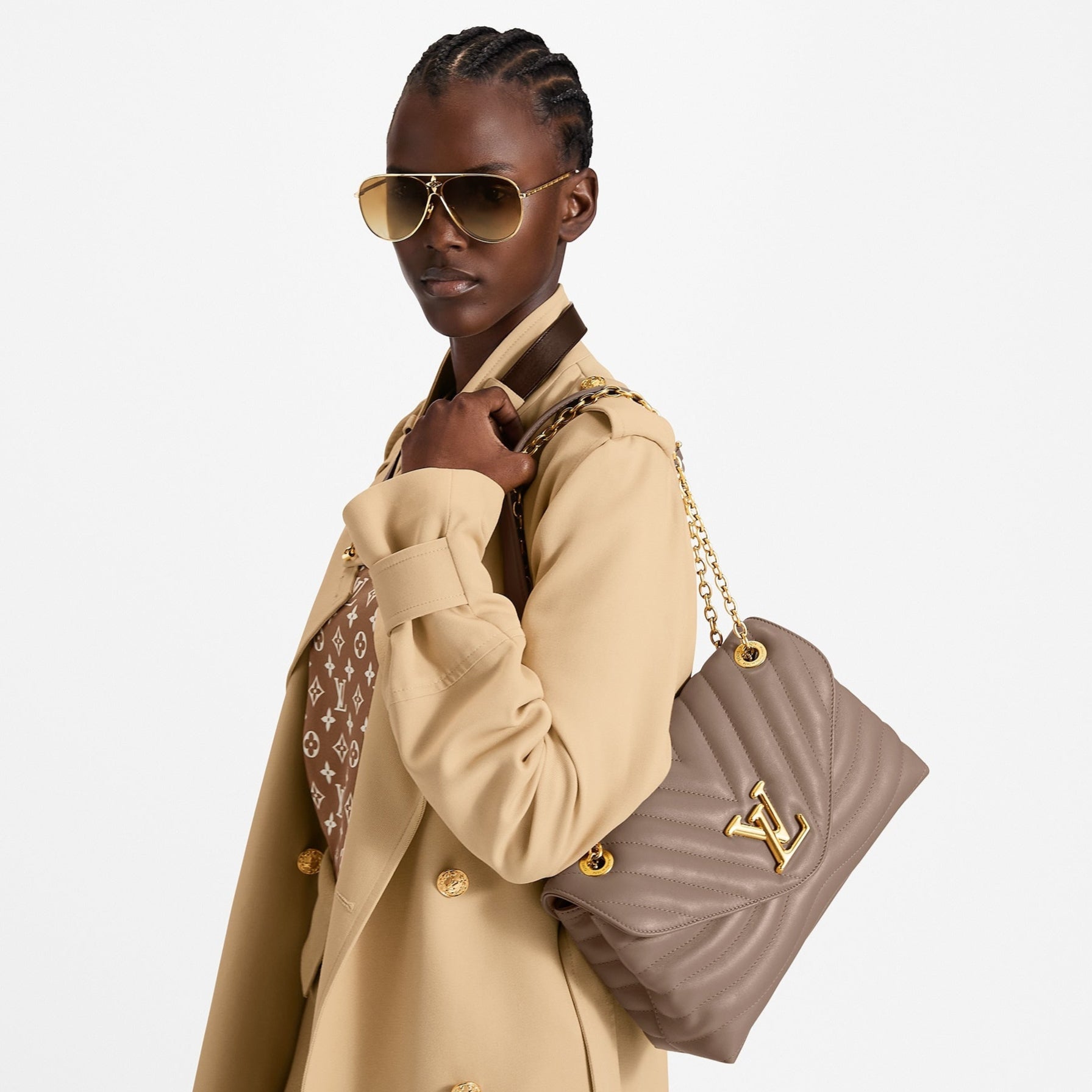 Louis Vuitton New Wave Chain Bag MM - Taupe