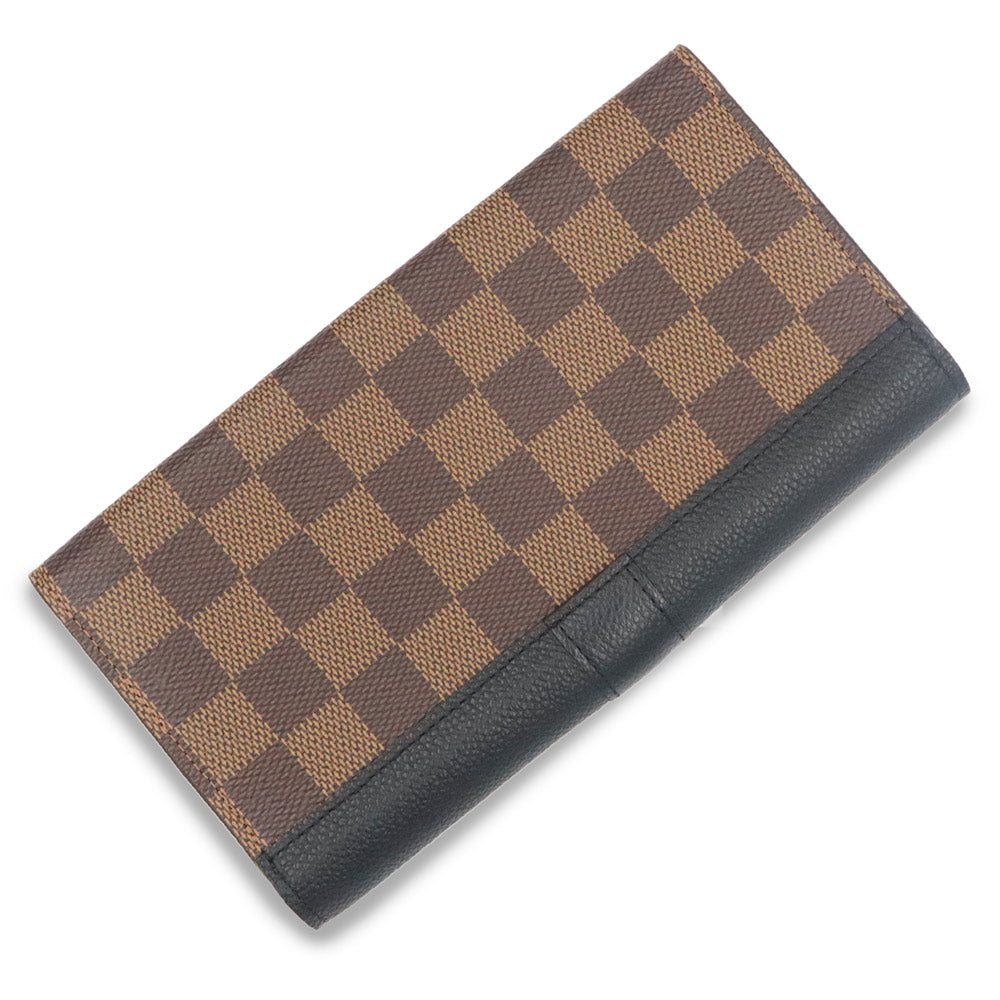 Louis Vuitton Damier Ebene Clapton Long Wallet - Brown