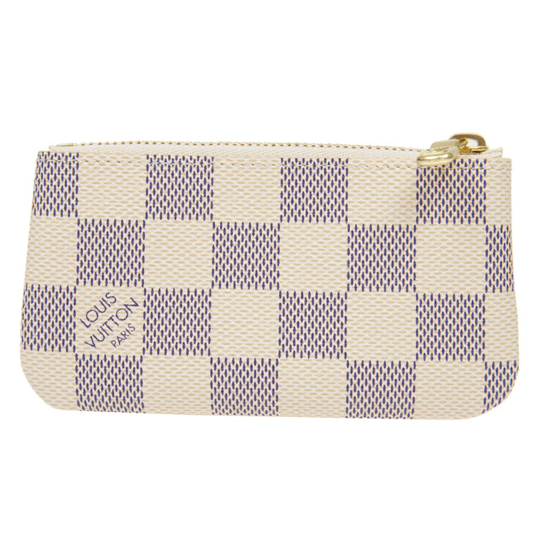 Louis Vuitton Damier Azur Key Pouch - White