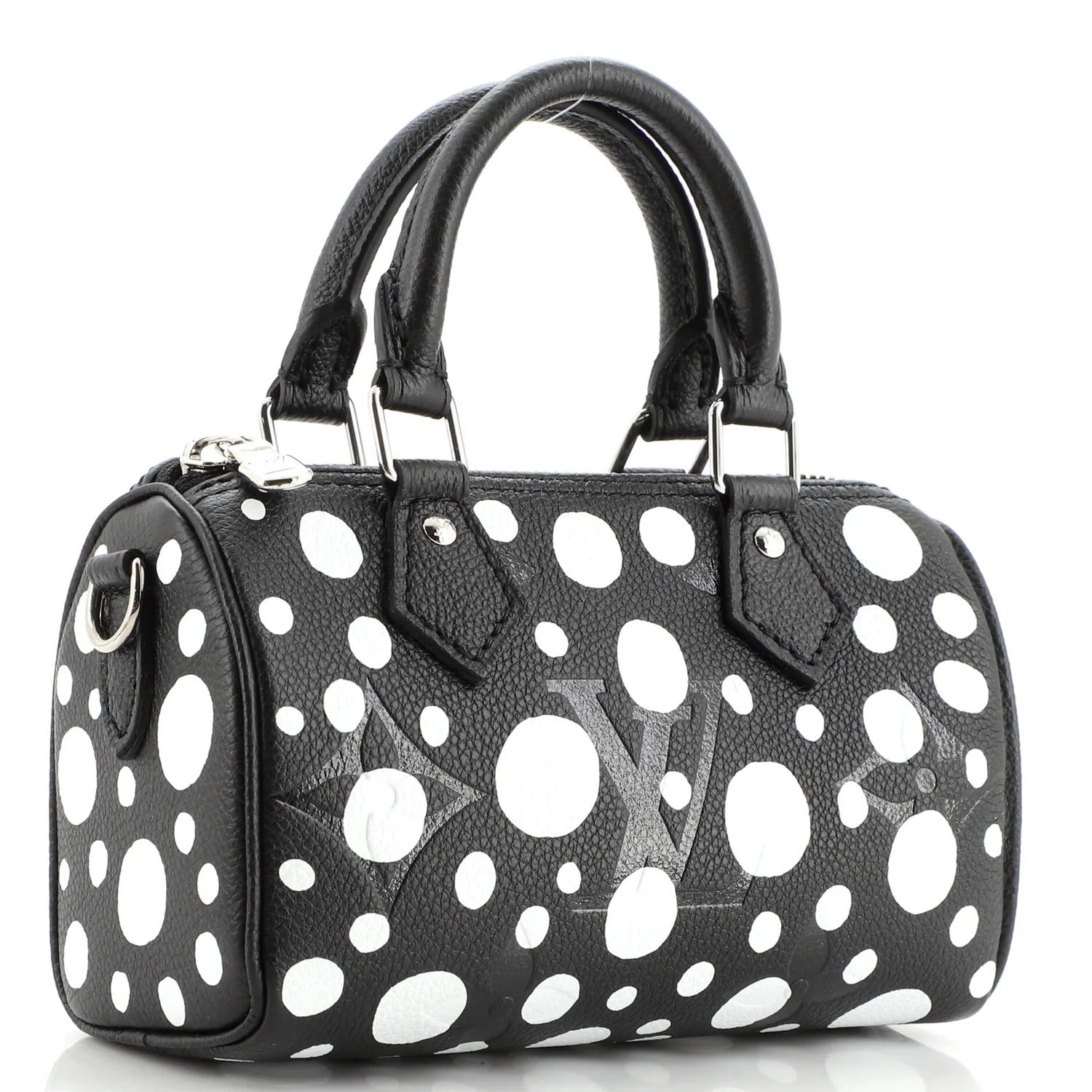 Louis Vuitton x Yayoi Kusama Nano Speedy Bandouliere Handbag - Black