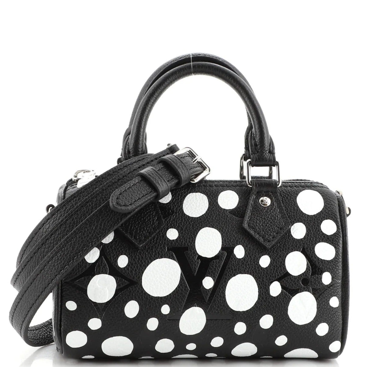 Louis Vuitton x Yayoi Kusama Nano Speedy Bandouliere Handbag - Black