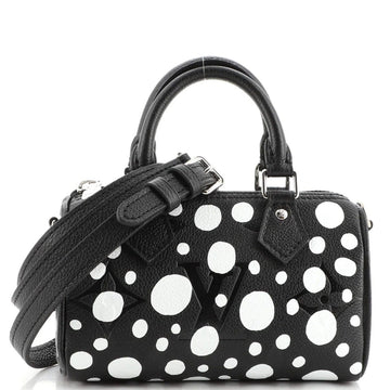 Louis Vuitton x Yayoi Kusama Nano Speedy Bandouliere Handbag - Black