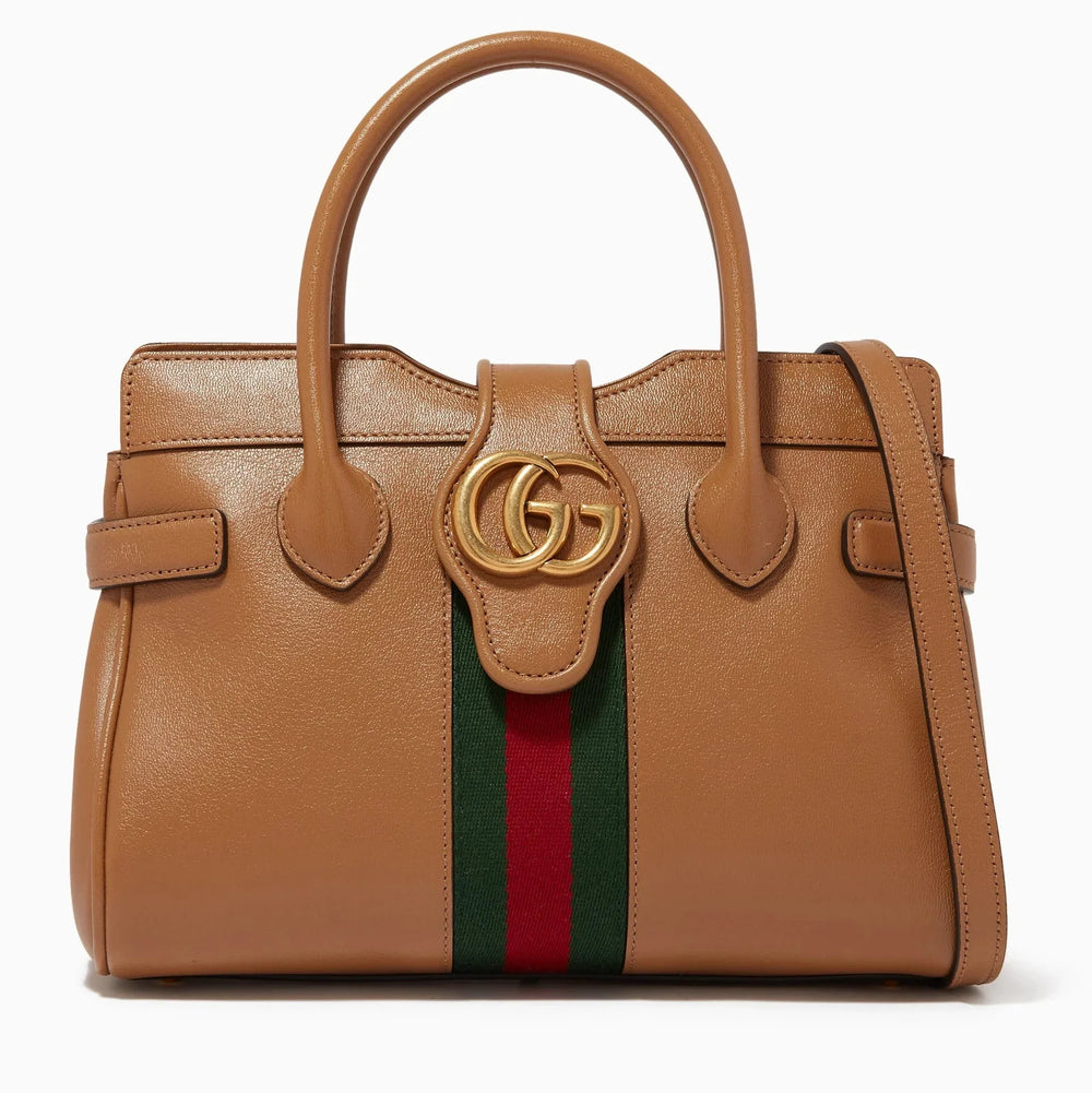 Gucci Small Dahlia GG Handle Bag – Brown