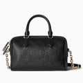 Gucci GG Emblem Small Boston Top Handle Bag – Black