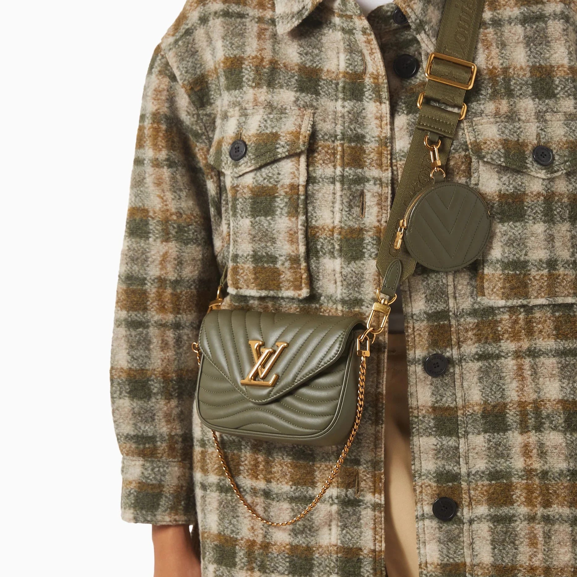 Louis Vuitton New Wave Multi-Pochette Crossbody Bag - Green Khaki