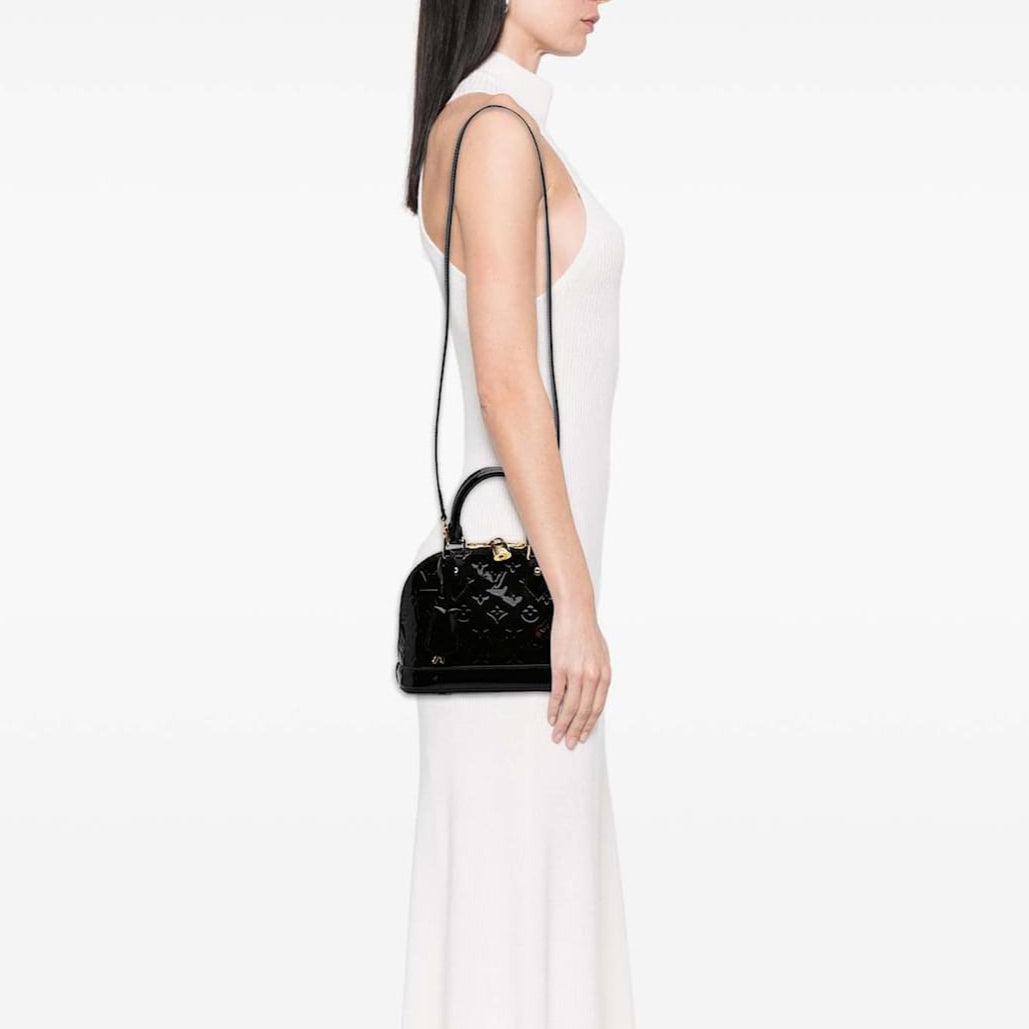 Louis Vuitton Alma BB Magnetique Handbag - Black