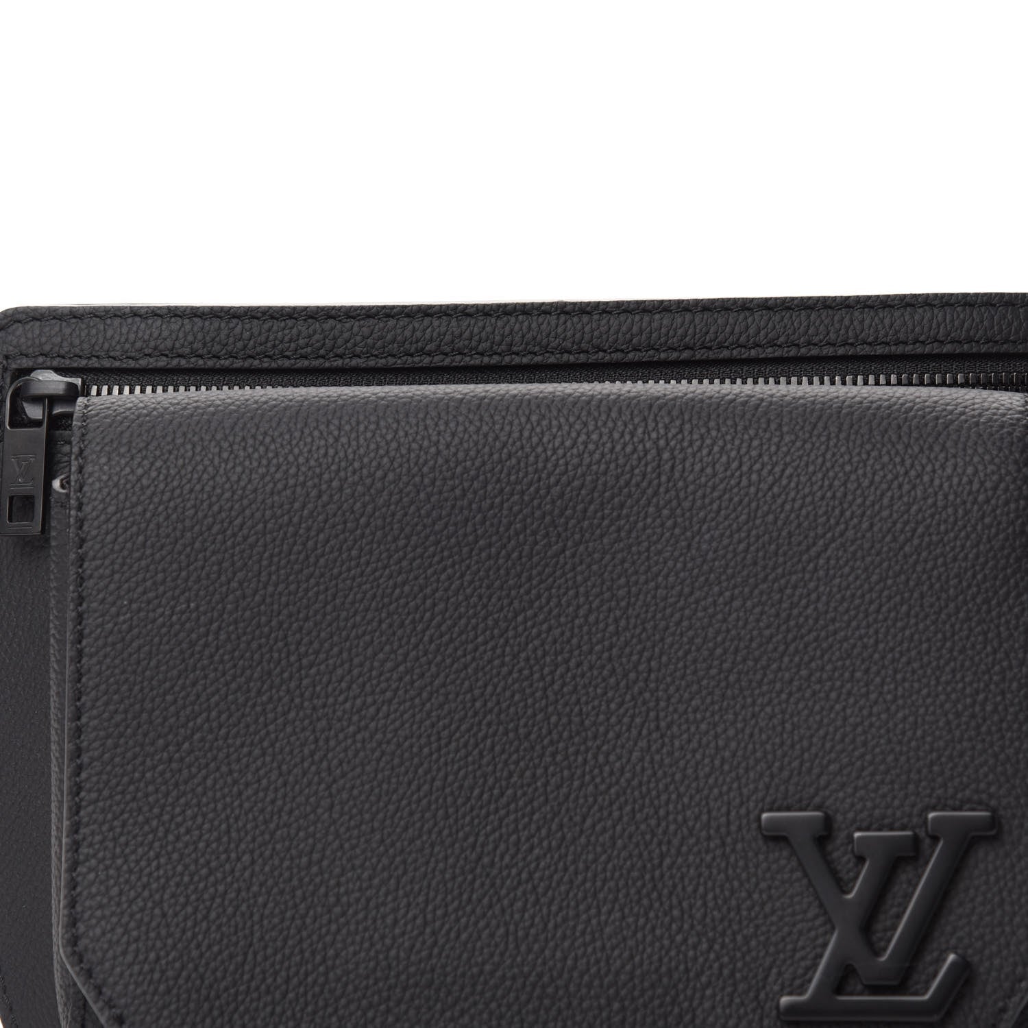Louis Vuitton Grained Calfskin Aerogram Takeoff Sling - Black