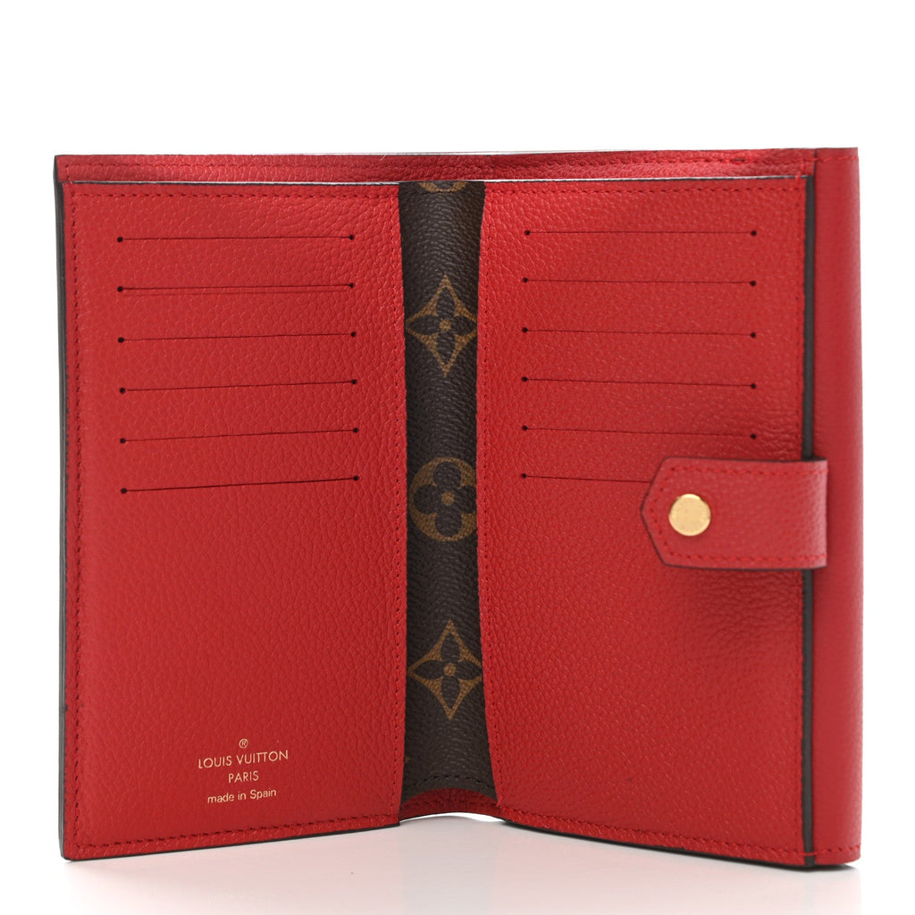 Louis Vuitton Compact Wallet Pallas - Red & Brown