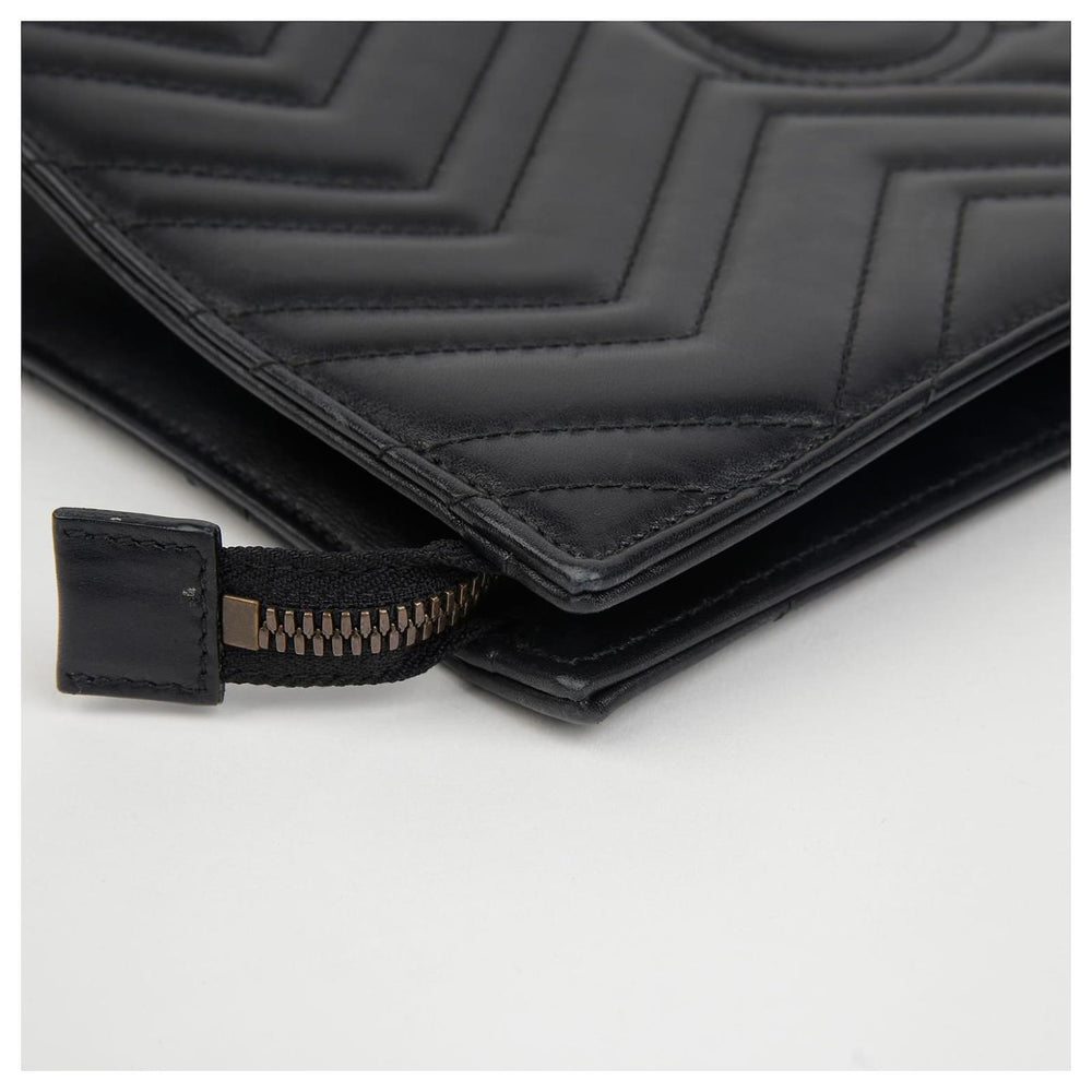 Gucci GG Marmont Matelassé Chevron Heart Clutch Bag – Black
