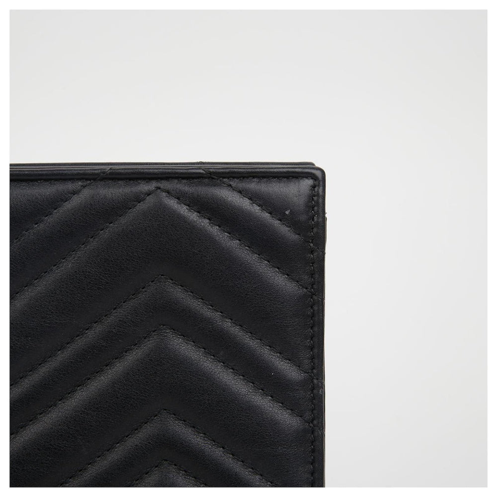 Gucci GG Marmont Matelassé Chevron Heart Clutch Bag – Black