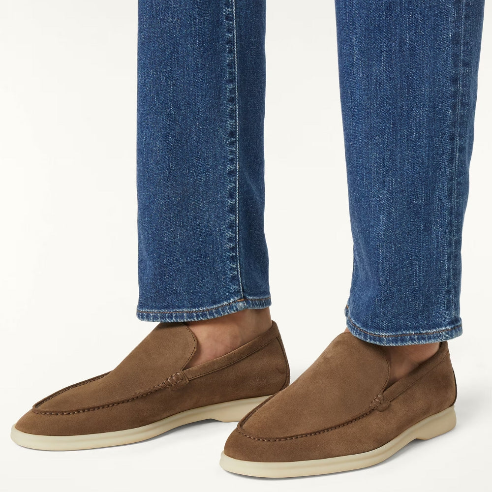 Loro Piana Summer Walk Suede Loafers - Dusk (H0X4)