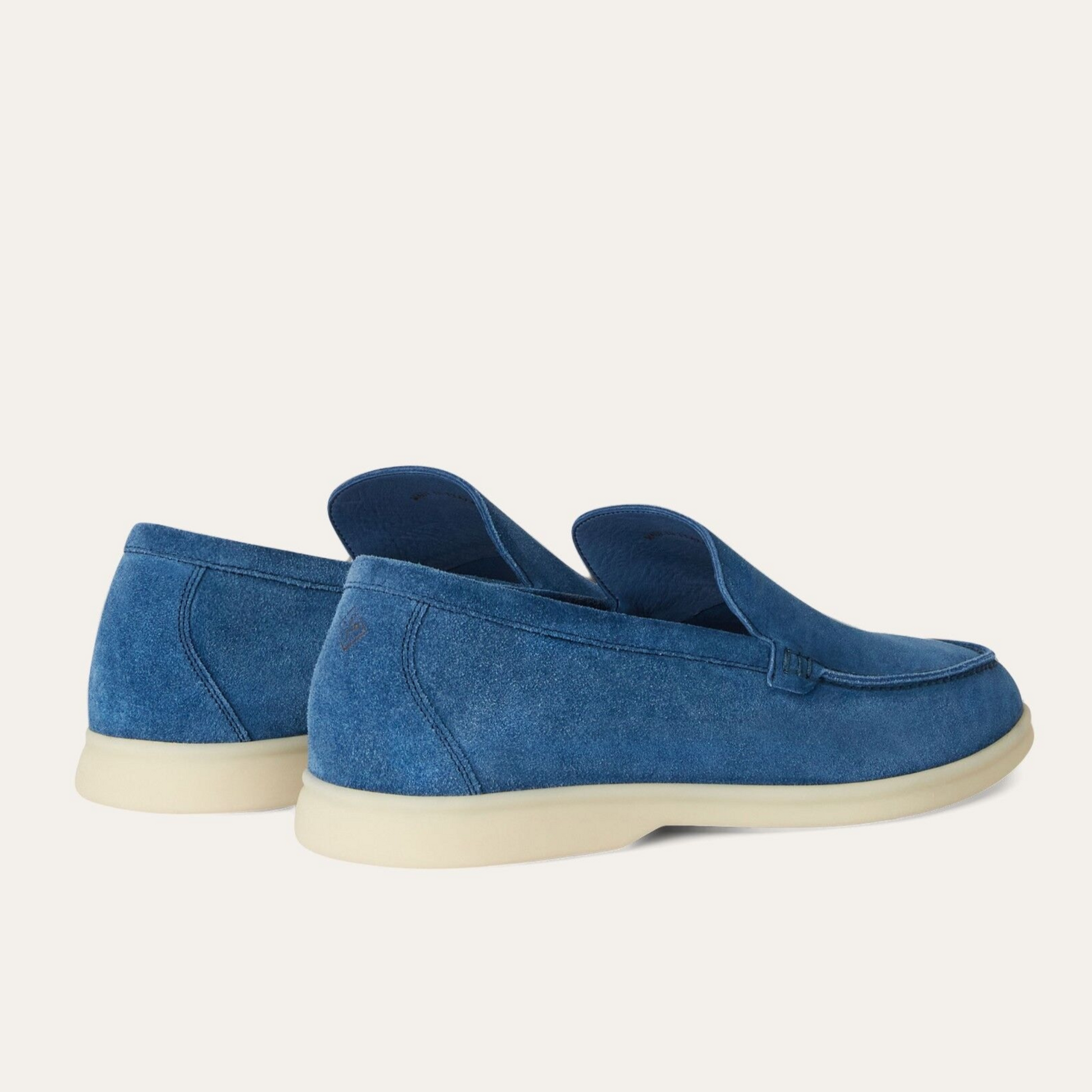 Loro Piana Summer Walk Suede Loafers - Cobalt Ink (WI72)