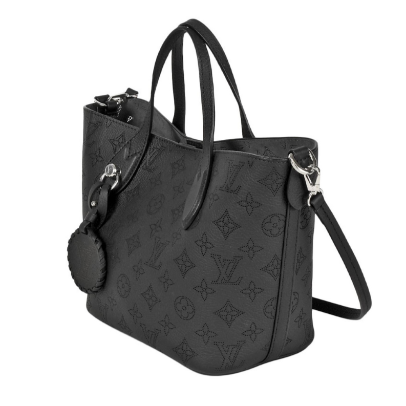 Louis Vuitton Monogram Mahina Blossom MM Shoulder Bag - Black
