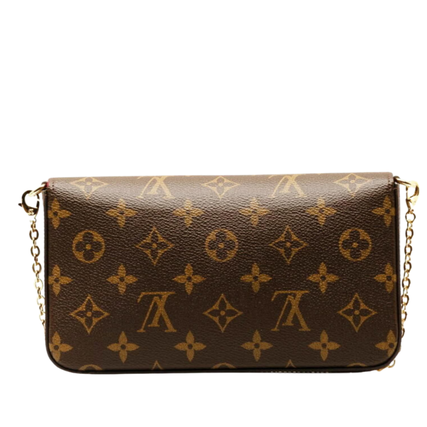Louis Vuitton Pochette Félicie Chain Shoulder Bag - Brown Coated Canvas