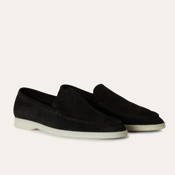 Loro Piana Summer Walk Suede Loafers - Black (132)