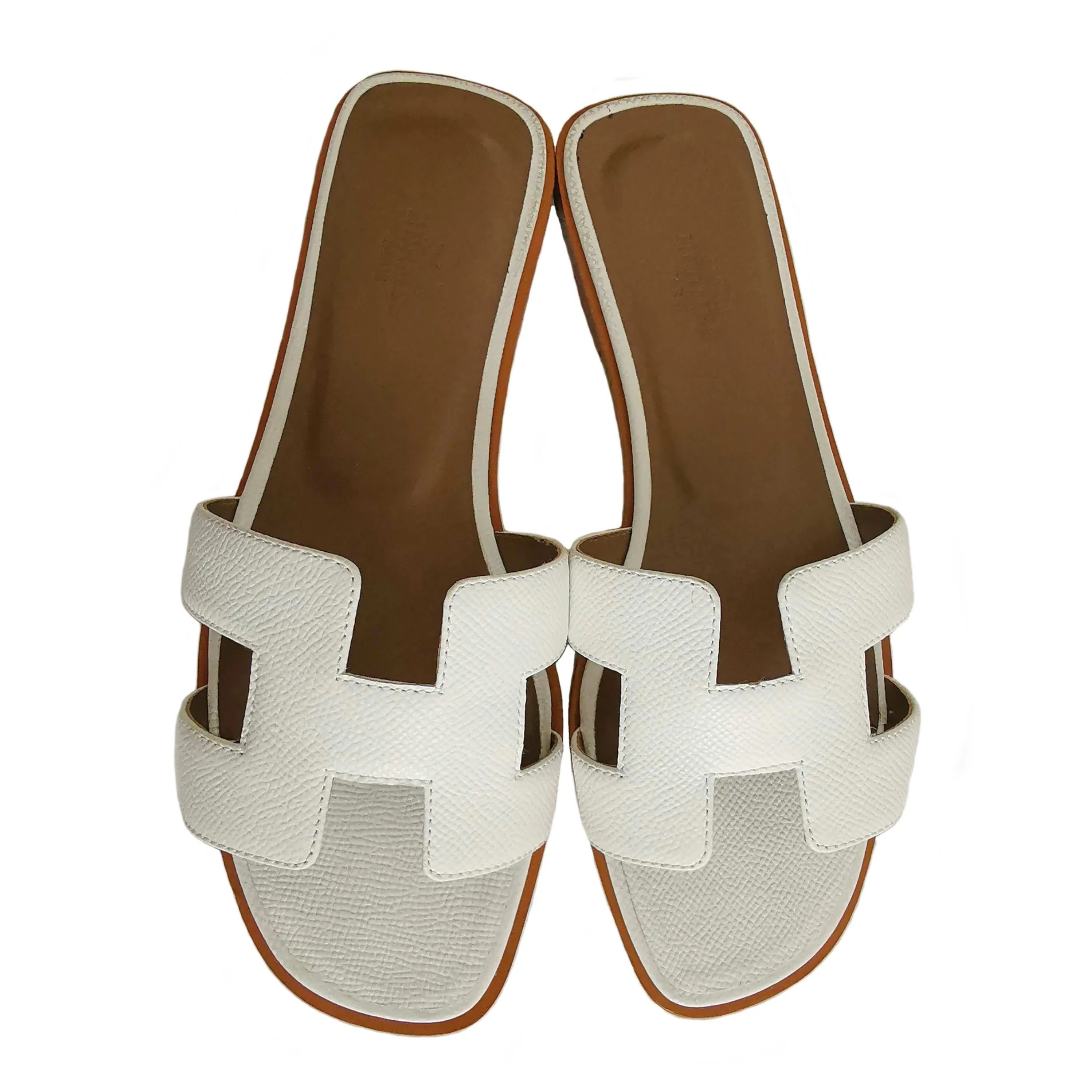 Hermes Oran Sandals - White