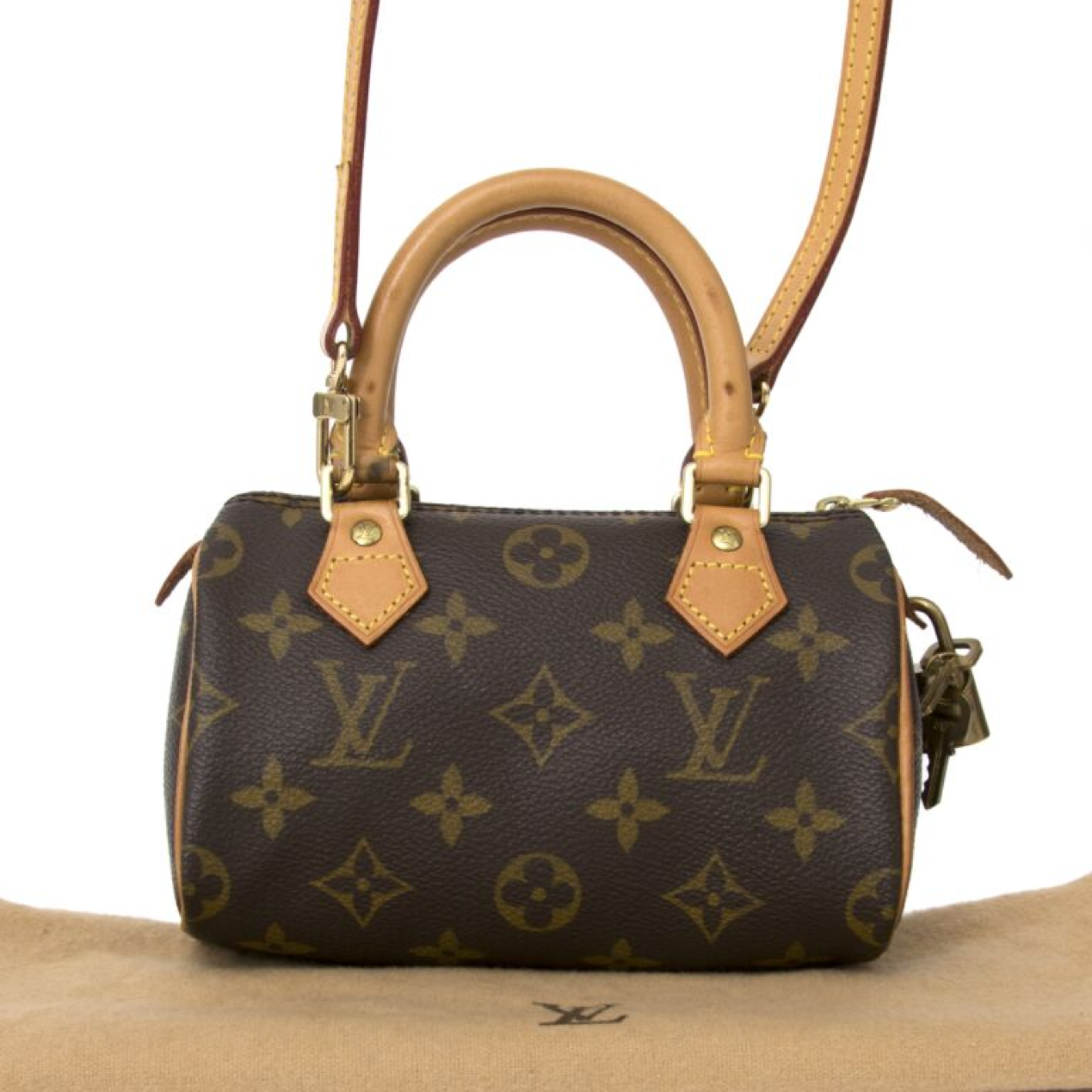 Louis Vuitton Nano Speedy Handbag - Chocolate Brown