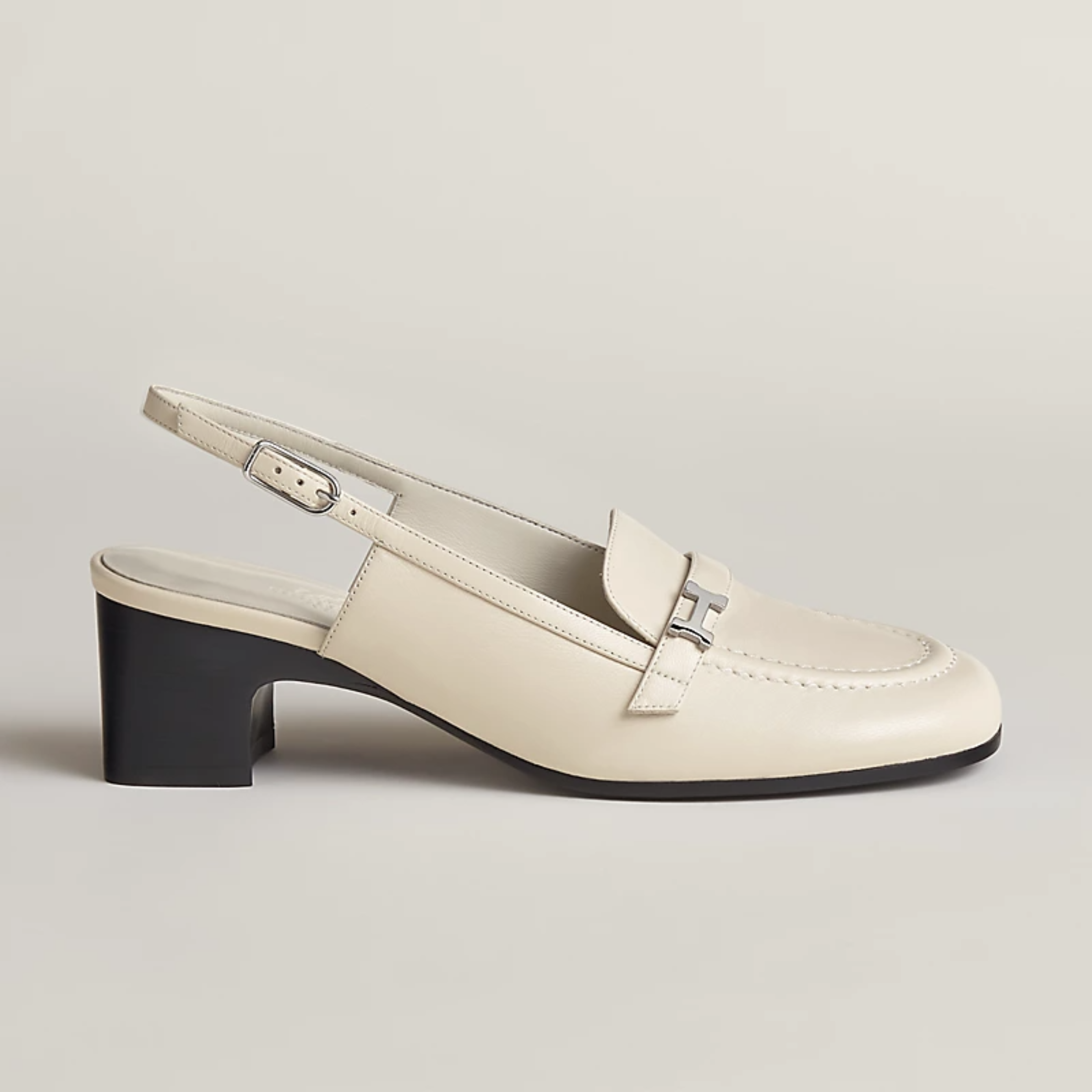 Hermes Infinie 50 Pumps - Blanc de Paris