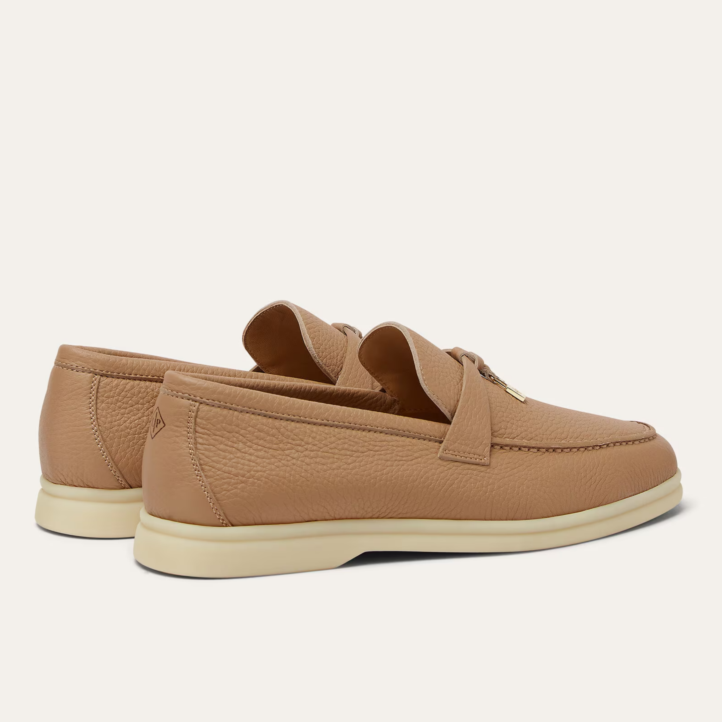 Loro Piana Summer Charms Walk Deerskin Loafers - Cream Bignet (20CB)