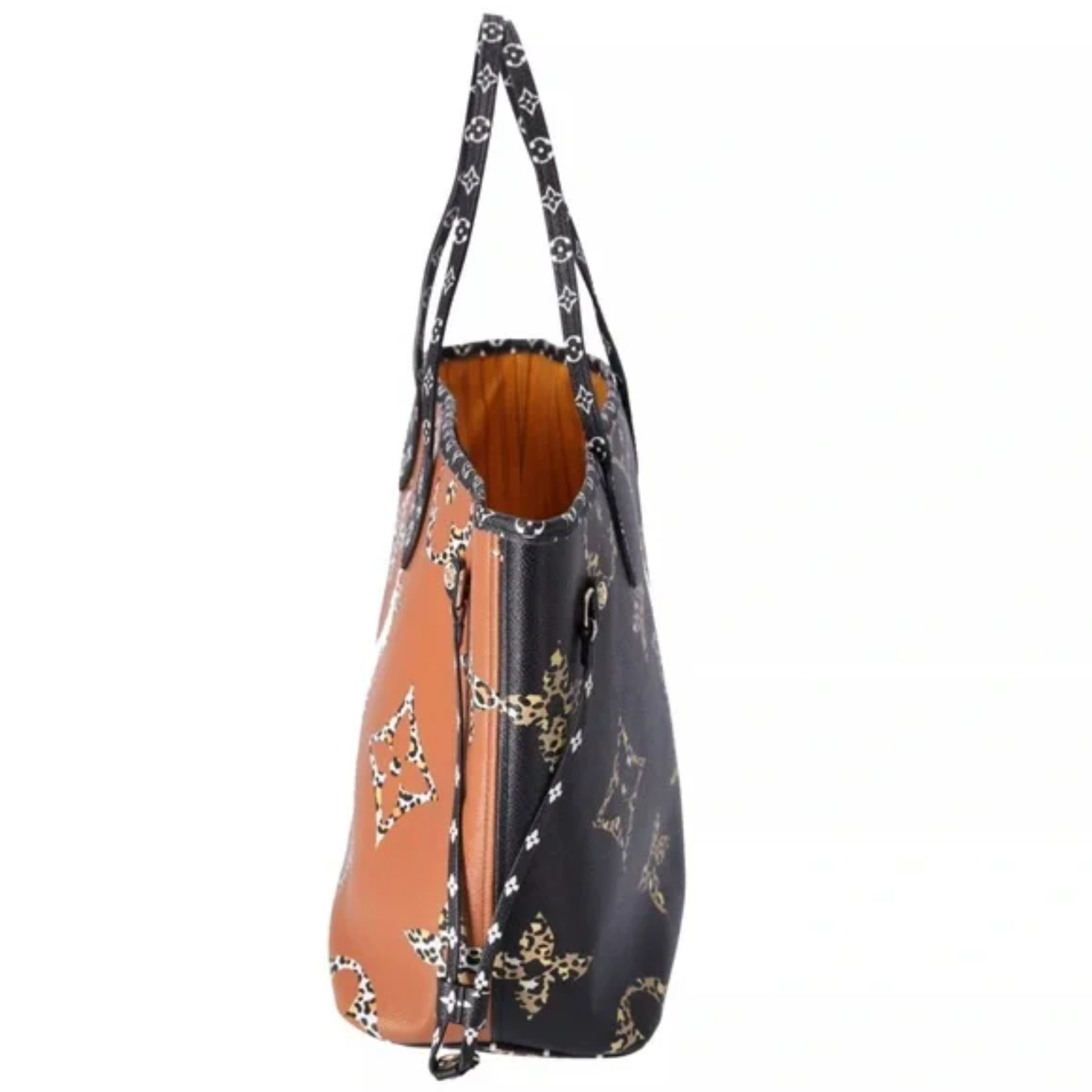 Louis Vuitton Giant Jungle Neverfull MM Tote Bag - Black and Brown