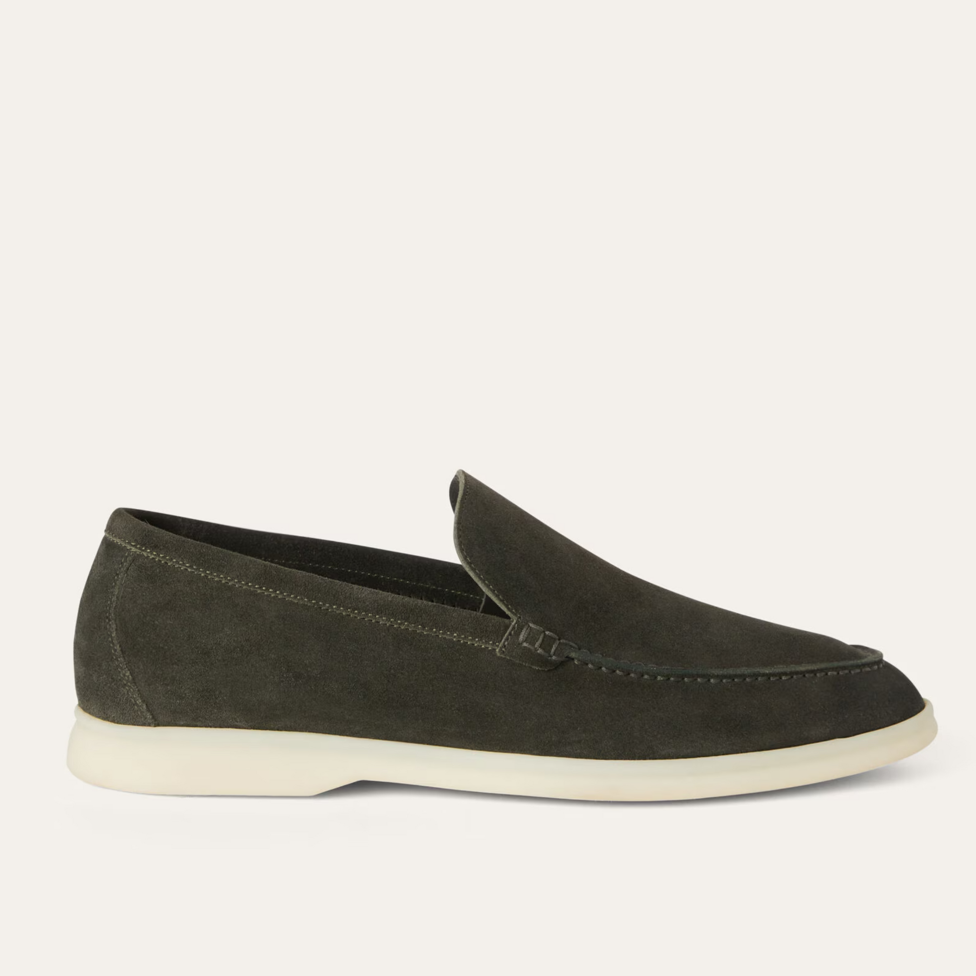 Loro Piana Summer Walk Suede Loafers - Mimetico (50ZK)