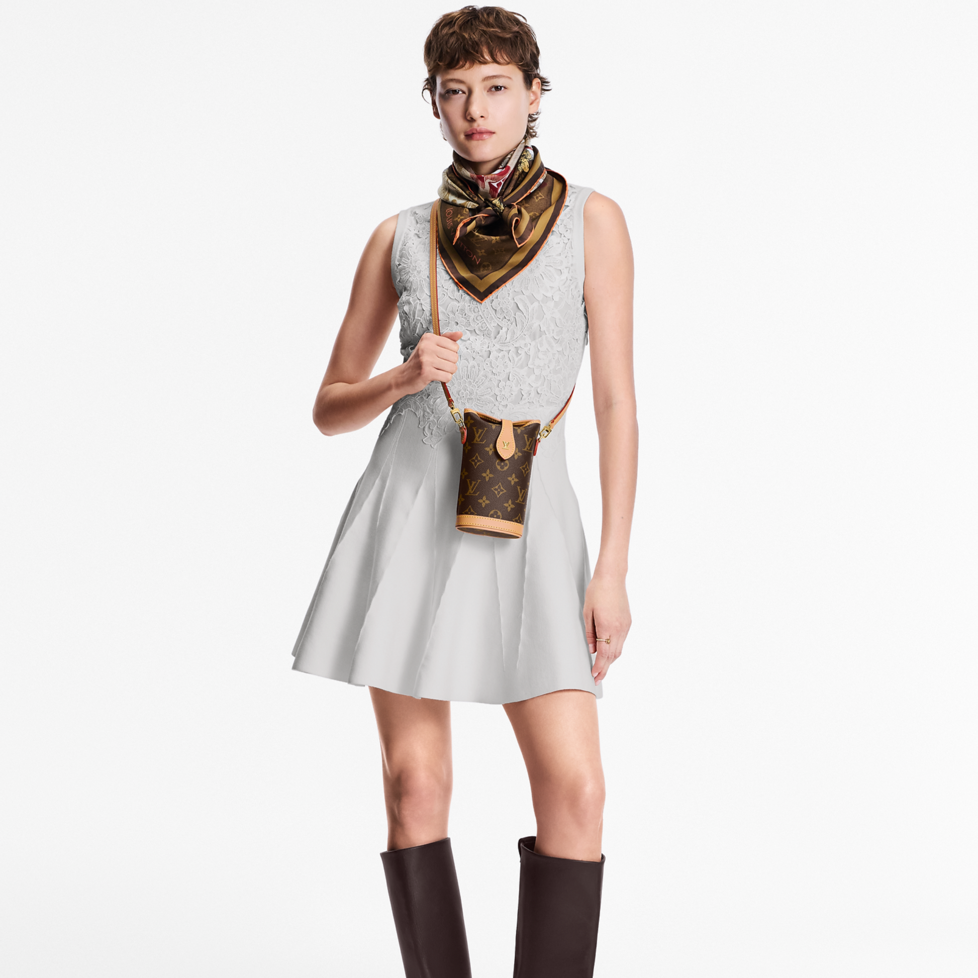 Louis Vuitton Fold Me Pouch Shoulder Bag - Chocolate Brown