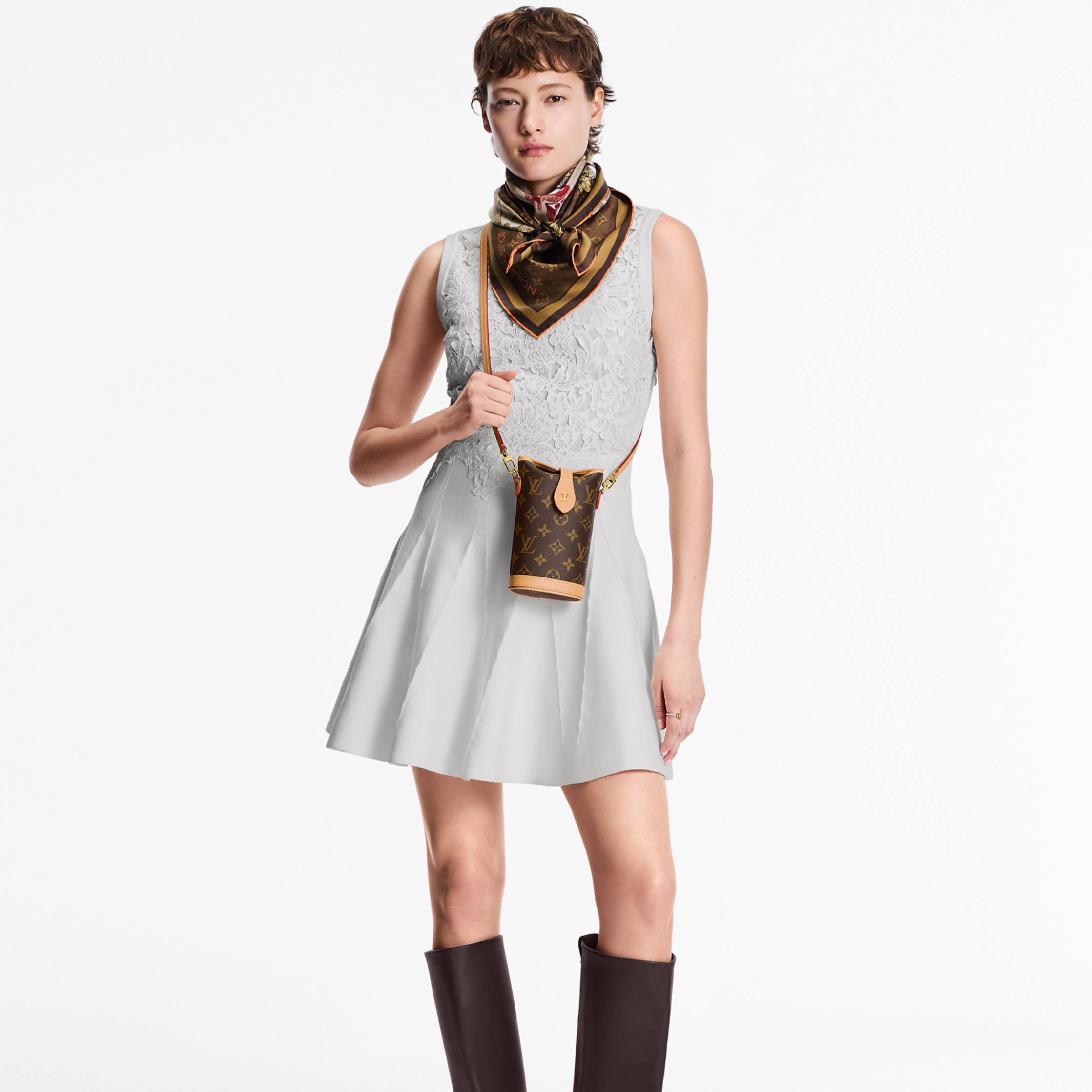 Louis Vuitton Fold Me Pouch Shoulder Bag - Chocolate Brown