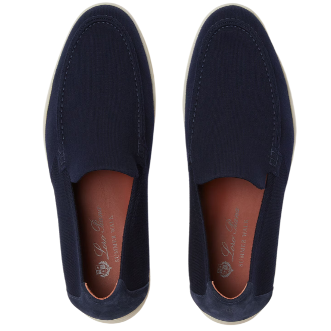 Loro Piana Summer Knitted Walk Wish® Wool Loafers -  Navy Blue (W000)