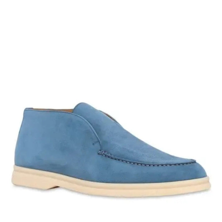 Loro Piana Open Walks Suede Ankle Boots - Blue (237)