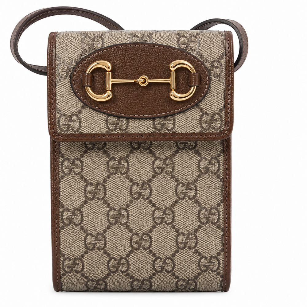 Gucci GG Supreme Mini Horsebit 1955 Crossbody Bag – Beige