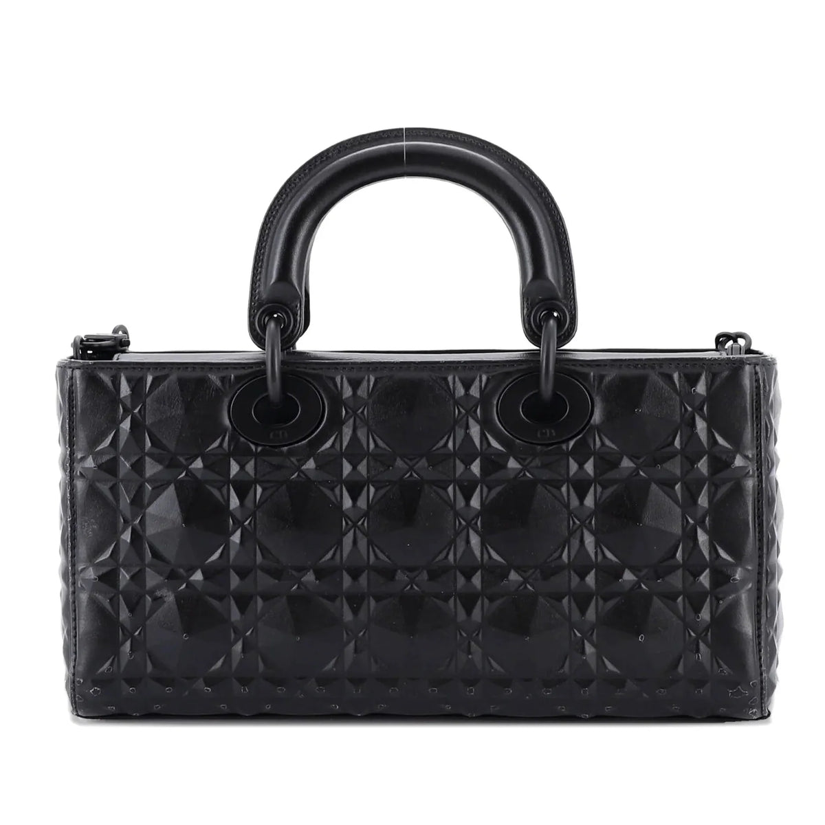 Dior Lady D-Joy Micro Diamond Cannage Calfskin Bag - Black