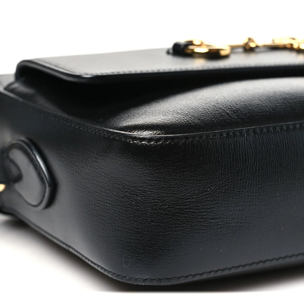 Gucci Horsebit 1955 Small Shoulder Leather Bag – Black