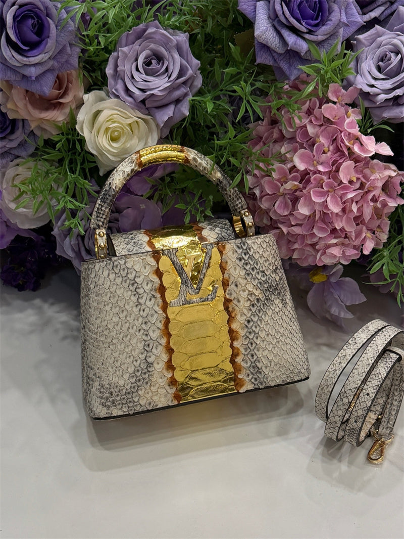 Louis Vuitton Capucines Mini Bag – Gold Silver
