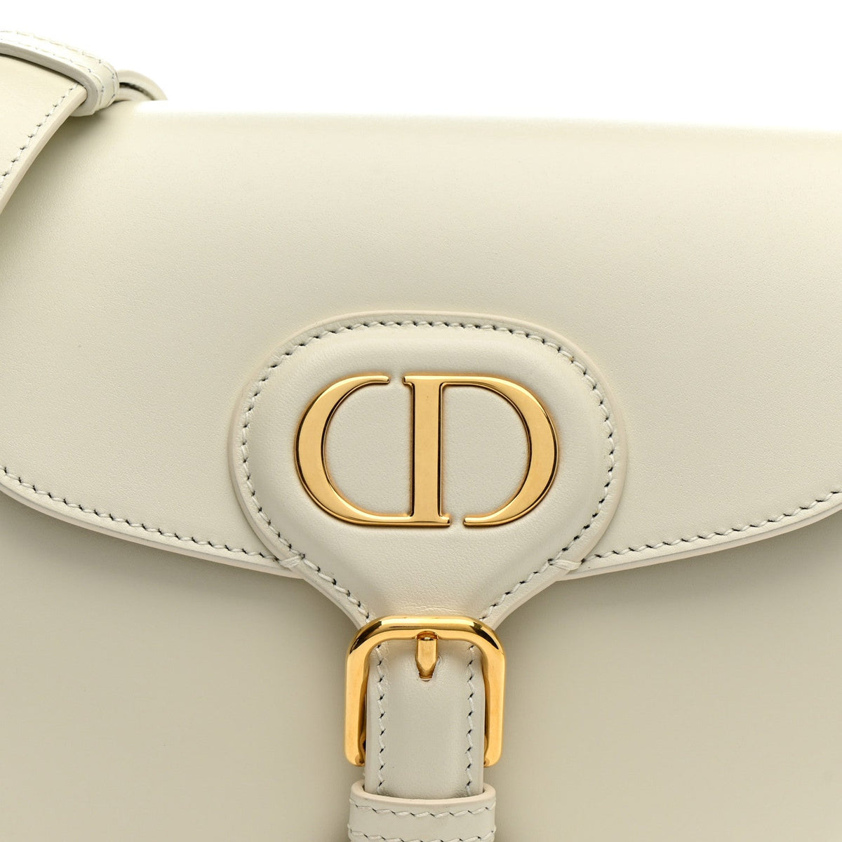 Dior Medium Bobby Calfskin Crossbody Bag - White