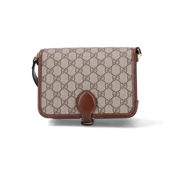 Gucci GG Supreme Mini Interlocking Shoulder Bag – Beige