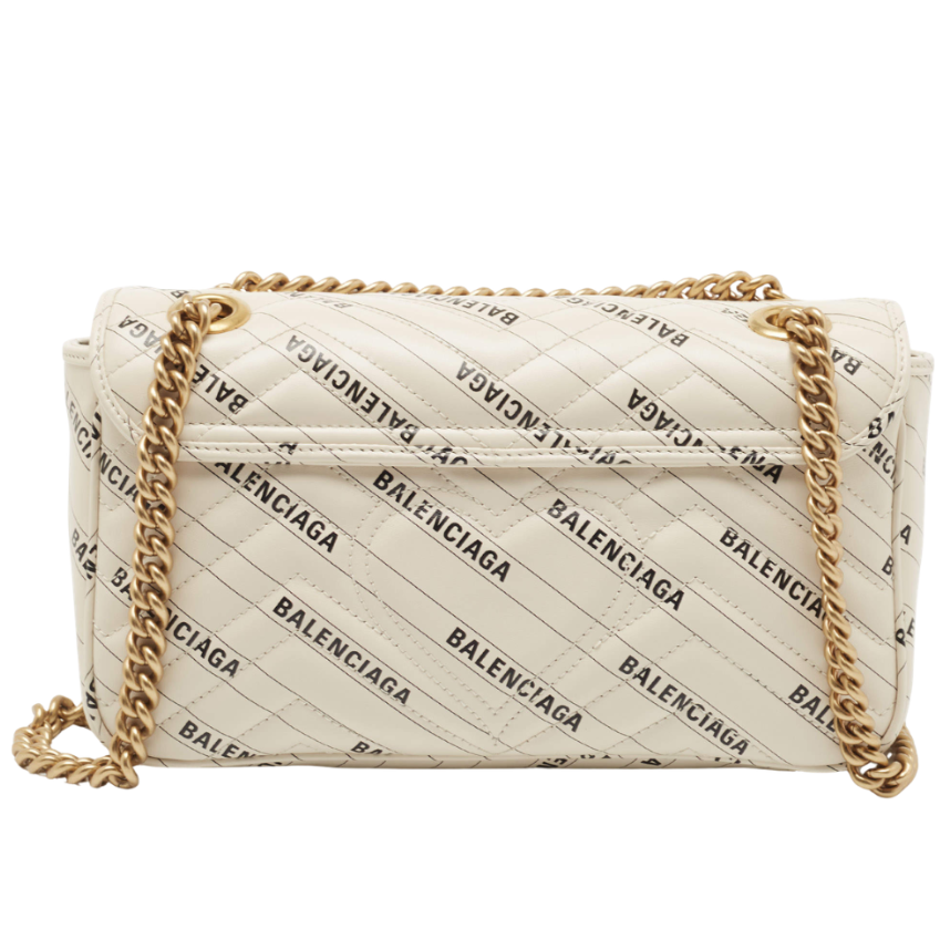 Gucci X Balenciaga GG Marmont Matelasse Shoulder Bag – White