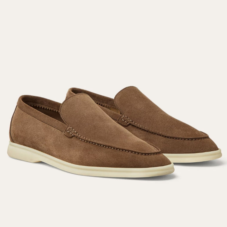 Loro Piana Summer Walk Suede Loafers - Dusk (H0X4)