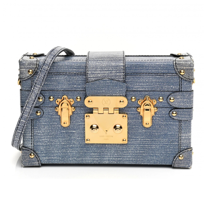 Louis Vuitton Denim Canvas Petite Malle Handbag - Blue