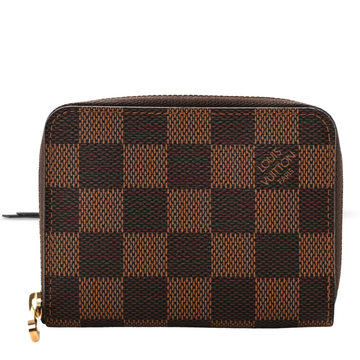 Louis Vuitton Damier Ebene Zippy Coin Purse Wallet - Brown